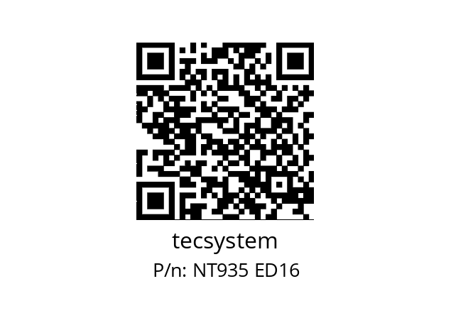   tecsystem NT935 ED16