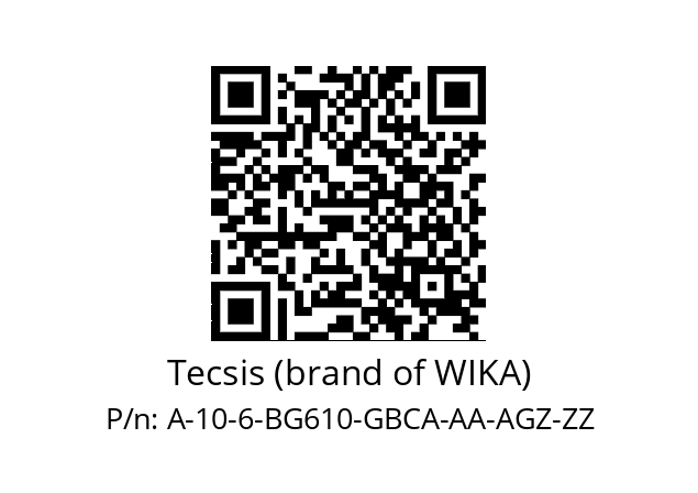   Tecsis (brand of WIKA) A-10-6-BG610-GBCA-AA-AGZ-ZZ