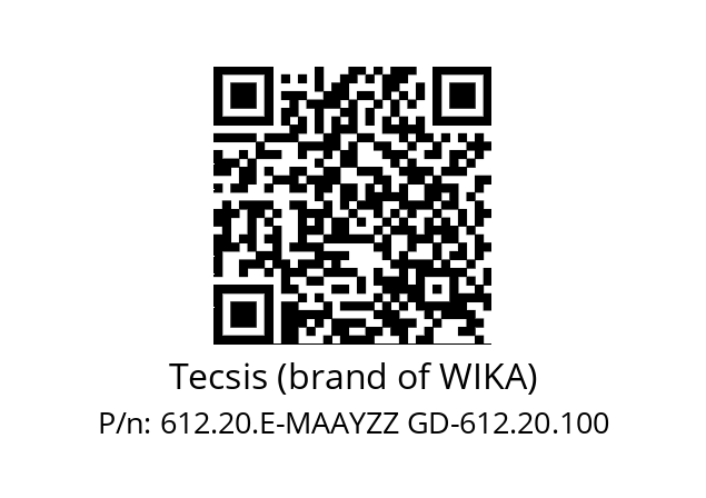   Tecsis (brand of WIKA) 612.20.E-MAAYZZ GD-612.20.100