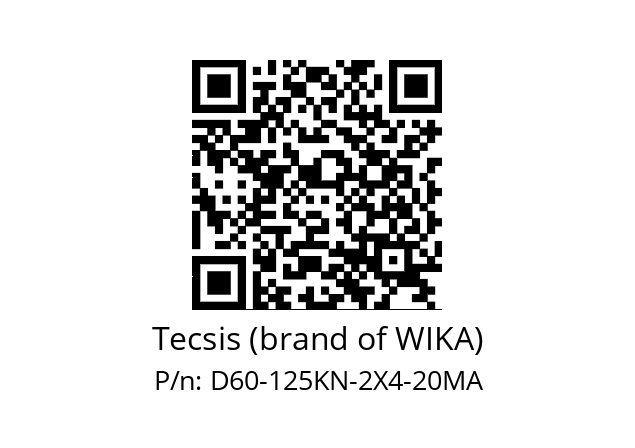   Tecsis (brand of WIKA) D60-125KN-2X4-20MA