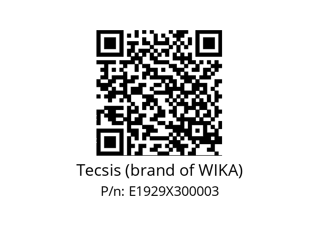   Tecsis (brand of WIKA) E1929X300003