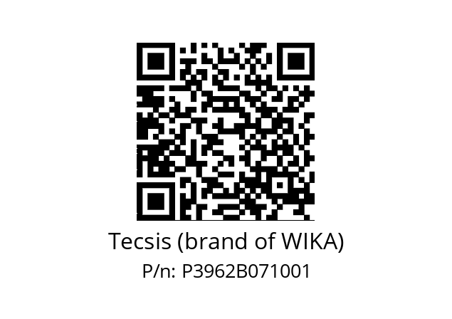   Tecsis (brand of WIKA) P3962B071001