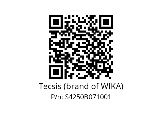   Tecsis (brand of WIKA) S4250B071001