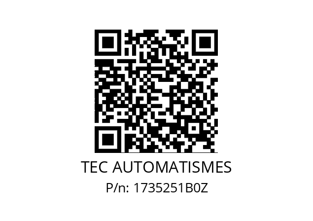   TEC AUTOMATISMES 1735251B0Z