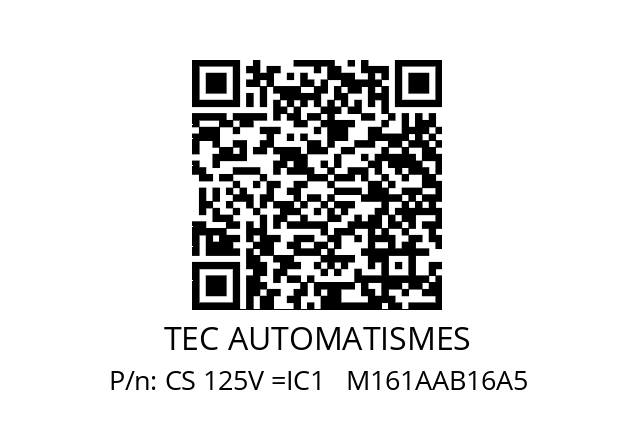   TEC AUTOMATISMES CS 125V =IC1   M161AAB16A5