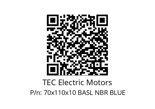   TEC Electric Motors 70x110x10 BASL NBR BLUE