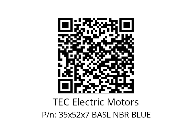   TEC Electric Motors 35x52x7 BASL NBR BLUE