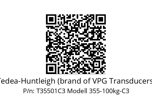   Tedea-Huntleigh (brand of VPG Transducers) T35501C3 Modell 355-100kg-C3