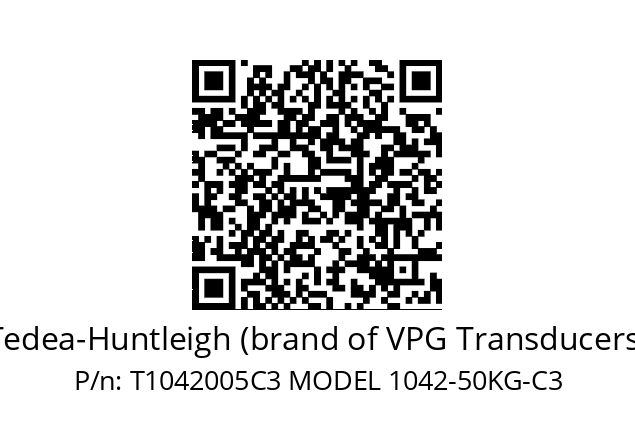   Tedea-Huntleigh (brand of VPG Transducers) T1042005C3 MODEL 1042-50KG-C3