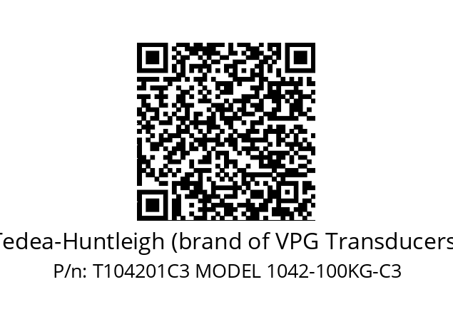   Tedea-Huntleigh (brand of VPG Transducers) T104201C3 MODEL 1042-100KG-C3