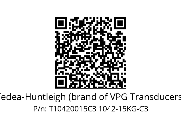   Tedea-Huntleigh (brand of VPG Transducers) T10420015C3 1042-15KG-C3