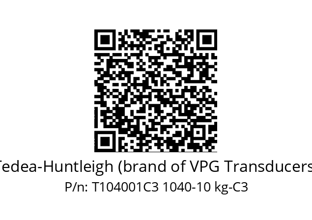   Tedea-Huntleigh (brand of VPG Transducers) T104001C3 1040-10 kg-C3