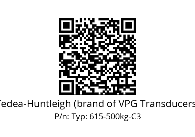   Tedea-Huntleigh (brand of VPG Transducers) Typ: 615-500kg-C3