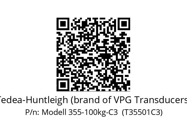   Tedea-Huntleigh (brand of VPG Transducers) Modell 355-100kg-C3  (T35501C3)