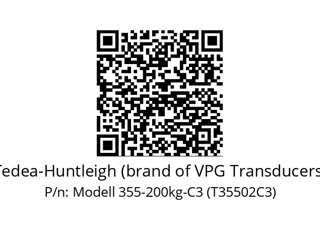   Tedea-Huntleigh (brand of VPG Transducers) Modell 355-200kg-C3 (T35502C3)