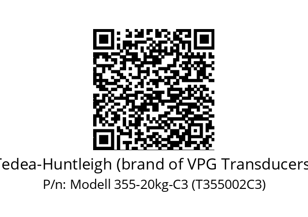   Tedea-Huntleigh (brand of VPG Transducers) Modell 355-20kg-C3 (T355002C3)