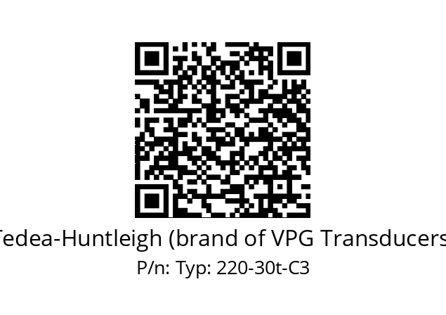   Tedea-Huntleigh (brand of VPG Transducers) Typ: 220-30t-C3