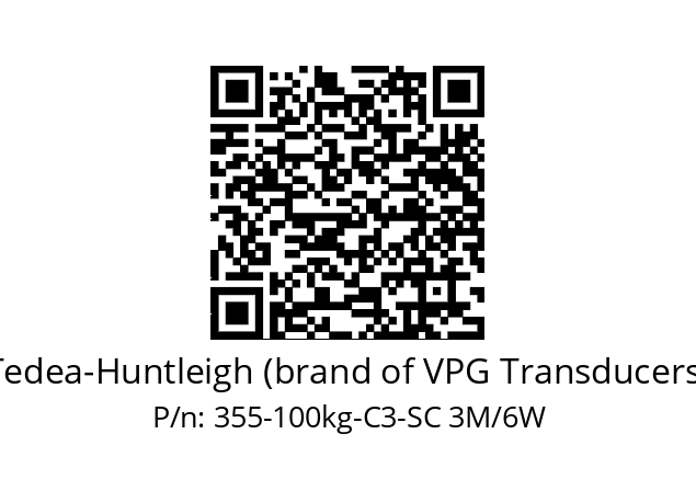   Tedea-Huntleigh (brand of VPG Transducers) 355-100kg-C3-SC 3M/6W