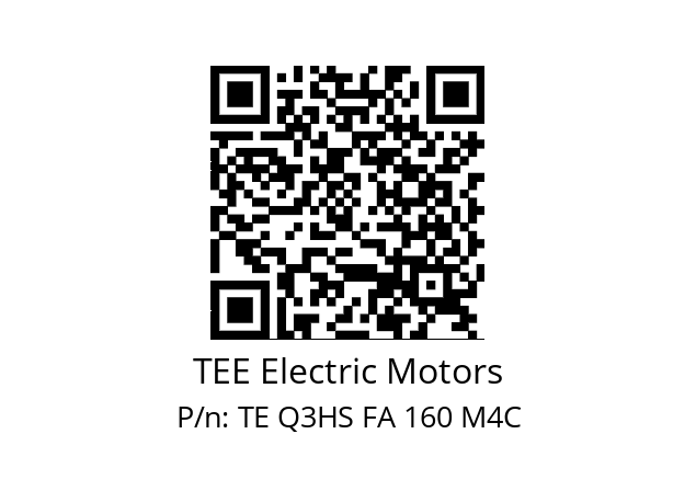   TEE Electric Motors TE Q3HS FA 160 M4C