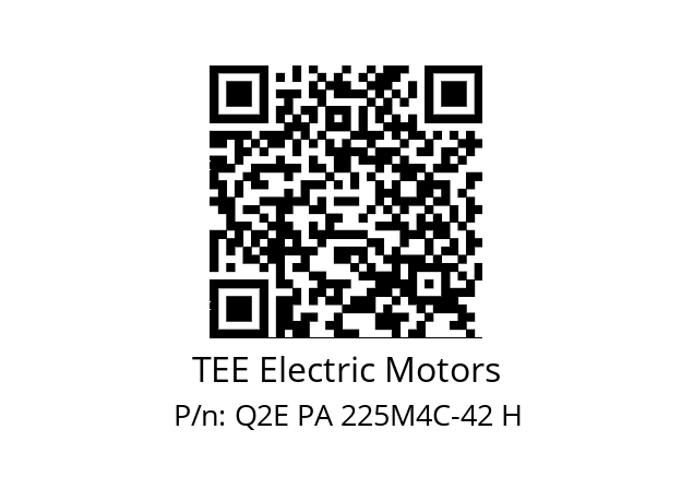   TEE Electric Motors Q2E PA 225M4C-42 H