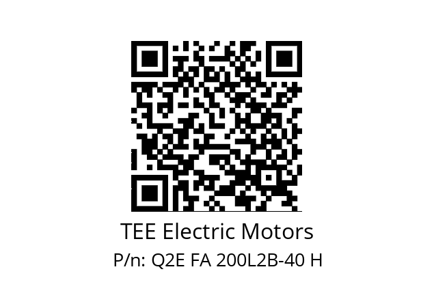   TEE Electric Motors Q2E FA 200L2B-40 H