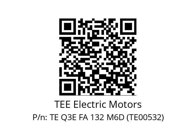   TEE Electric Motors TE Q3E FA 132 M6D (TE00532)