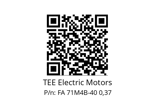   TEE Electric Motors FA 71M4B-40 0,37