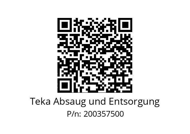   Teka Absaug und Entsorgung 200357500