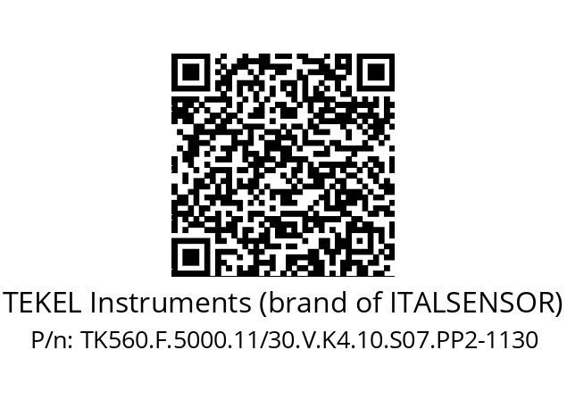   TEKEL Instruments (brand of ITALSENSOR) TK560.F.5000.11/30.V.K4.10.S07.PP2-1130