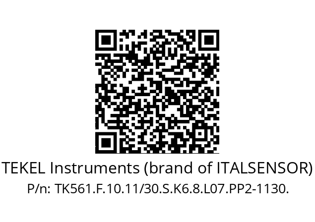   TEKEL Instruments (brand of ITALSENSOR) TK561.F.10.11/30.S.K6.8.L07.PP2-1130.