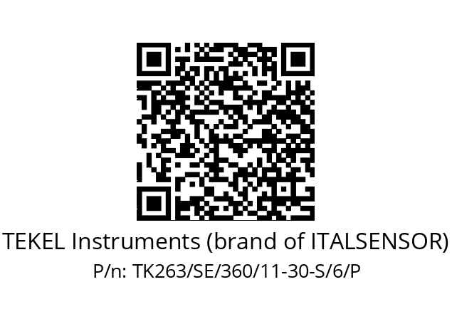   TEKEL Instruments (brand of ITALSENSOR) TK263/SE/360/11-30-S/6/P