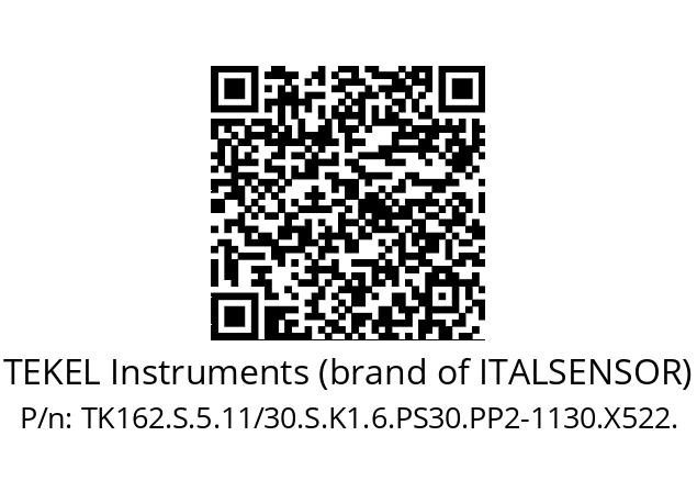   TEKEL Instruments (brand of ITALSENSOR) TK162.S.5.11/30.S.K1.6.PS30.PP2-1130.X522.