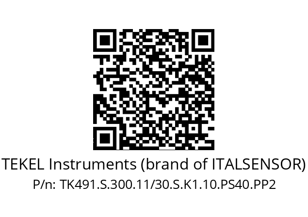   TEKEL Instruments (brand of ITALSENSOR) TK491.S.300.11/30.S.K1.10.PS40.PP2