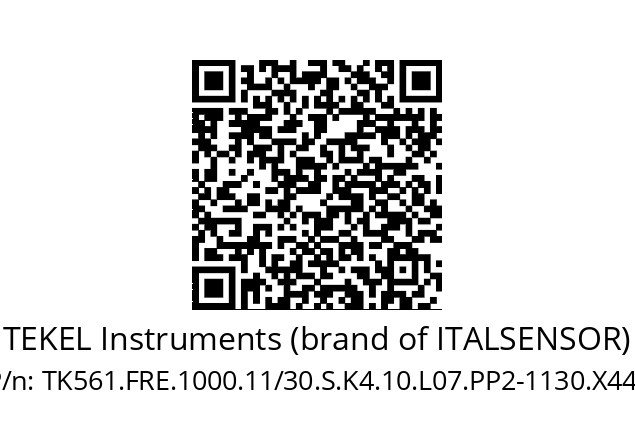   TEKEL Instruments (brand of ITALSENSOR) TK561.FRE.1000.11/30.S.K4.10.L07.PP2-1130.X447