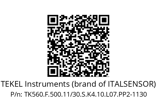   TEKEL Instruments (brand of ITALSENSOR) TK560.F.500.11/30.S.K4.10.L07.PP2-1130