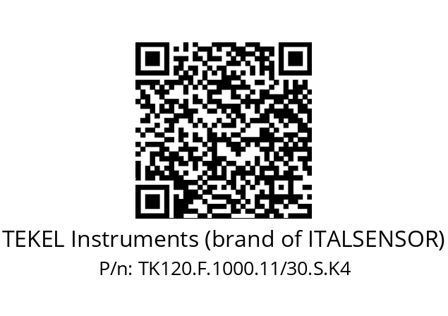   TEKEL Instruments (brand of ITALSENSOR) TK120.F.1000.11/30.S.K4