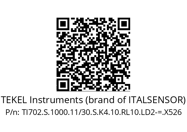   TEKEL Instruments (brand of ITALSENSOR) TI702.S.1000.11/30.S.K4.10.RL10.LD2-=.X526