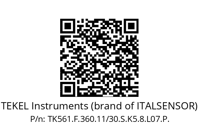   TEKEL Instruments (brand of ITALSENSOR) TK561.F.360.11/30.S.K5.8.L07.P.