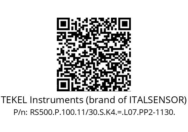   TEKEL Instruments (brand of ITALSENSOR) RS500.P.100.11/30.S.K4.=.L07.PP2-1130.