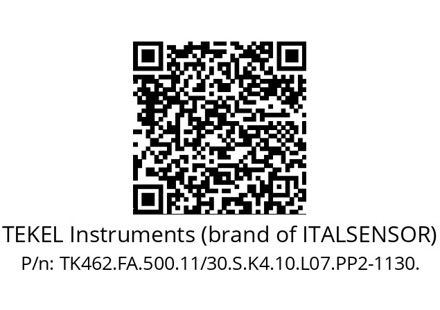   TEKEL Instruments (brand of ITALSENSOR) TK462.FA.500.11/30.S.K4.10.L07.PP2-1130.