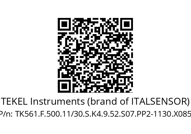   TEKEL Instruments (brand of ITALSENSOR) TK561.F.500.11/30.S.K4.9.52.S07.PP2-1130.X085.