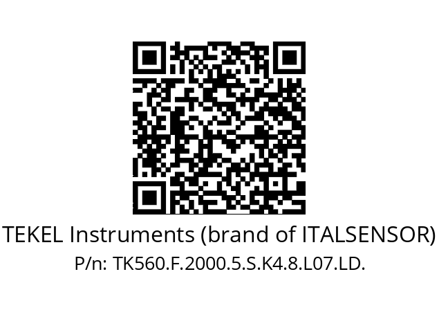   TEKEL Instruments (brand of ITALSENSOR) TK560.F.2000.5.S.K4.8.L07.LD.