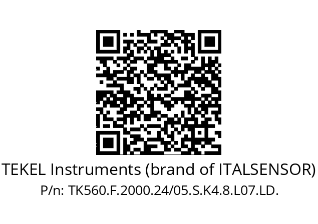   TEKEL Instruments (brand of ITALSENSOR) TK560.F.2000.24/05.S.K4.8.L07.LD.