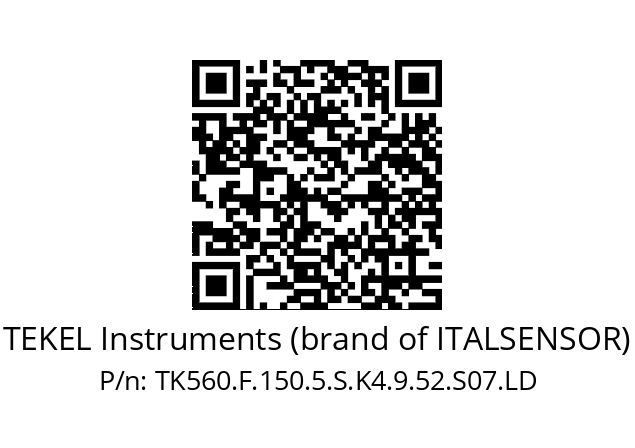   TEKEL Instruments (brand of ITALSENSOR) TK560.F.150.5.S.K4.9.52.S07.LD