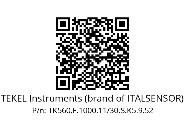   TEKEL Instruments (brand of ITALSENSOR) TK560.F.1000.11/30.S.K5.9.52