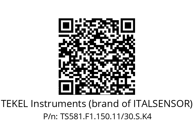   TEKEL Instruments (brand of ITALSENSOR) TS581.F1.150.11/30.S.K4