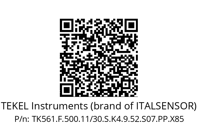   TEKEL Instruments (brand of ITALSENSOR) TK561.F.500.11/30.S.K4.9.52.S07.PP.X85