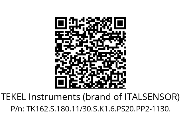   TEKEL Instruments (brand of ITALSENSOR) TK162.S.180.11/30.S.K1.6.PS20.PP2-1130.