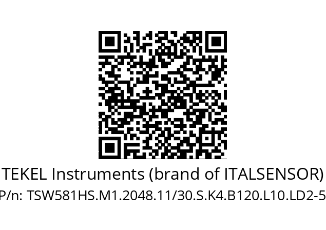   TEKEL Instruments (brand of ITALSENSOR) TSW581HS.M1.2048.11/30.S.K4.B120.L10.LD2-5.