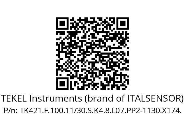   TEKEL Instruments (brand of ITALSENSOR) TK421.F.100.11/30.S.K4.8.L07.PP2-1130.X174.